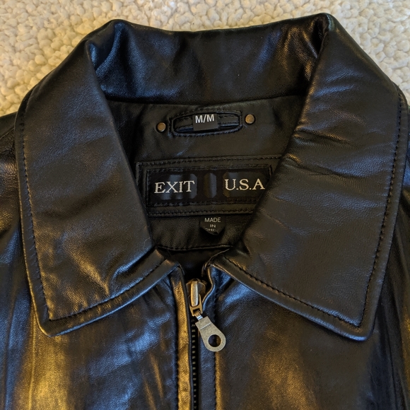 Men's Leather Coat - Picture 5 of 7